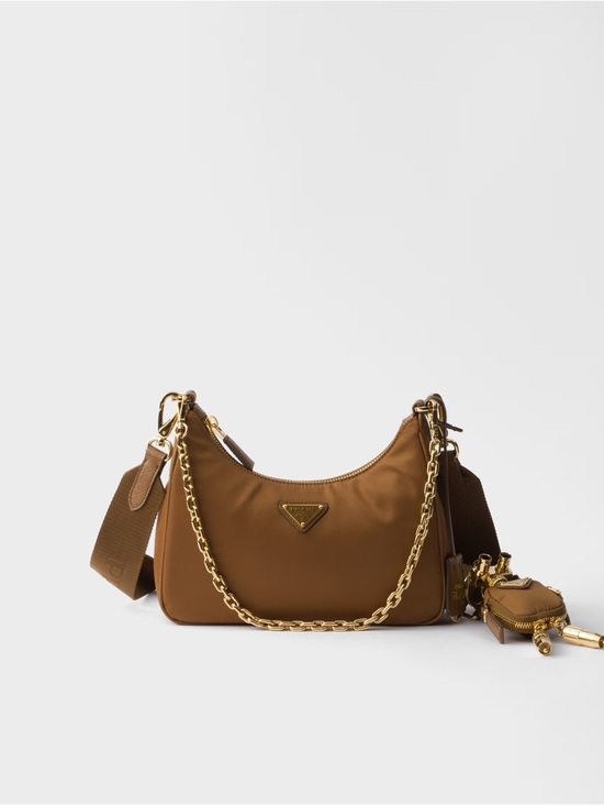 Prada Handbags - Prada Re-Edition 2005 Re-Nylon and Saffiano leather bag with charm